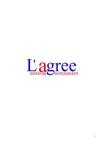 Lagree Restaurant Report