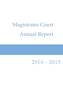 Magistrates Court Annual Report 2014