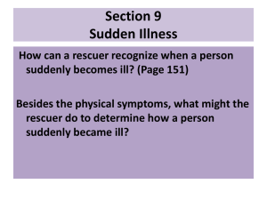 Section 9 Sudden Illness