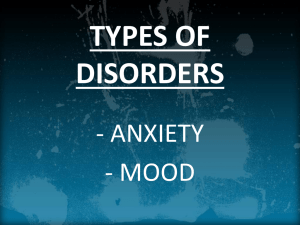 TYPES OF DISORDERS