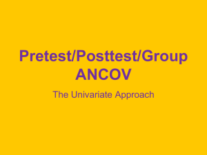 (pretest vs posttest) x Group