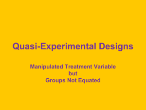 Quasi-Experimental Designs