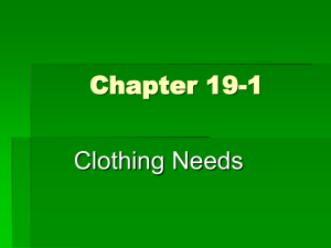 Clothing Needs
