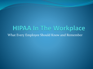 HIPAA In The Workplace