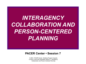 Interagency Collaboration and Person-Centered