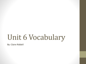 Unit 6 Vocabulary