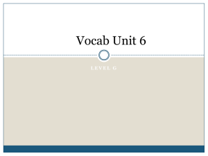 Vocab Unit 6