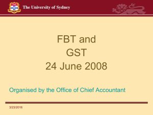 FBT_GST - The University of Sydney