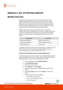 Module 6: Set Up Posting Groups