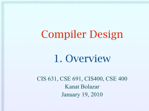 Compiler design - Kanat Bolazar
