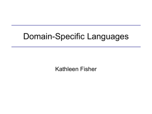Domain-Specific Languages - Tufts University Computer Science
