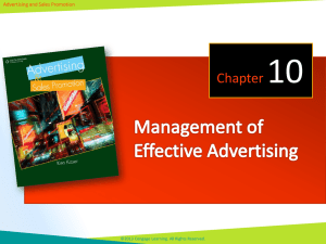 Management of Effective Advertising