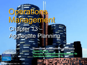 Aggregate Planning