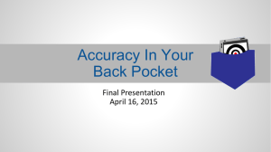 Accuracy In Your Back Pocket