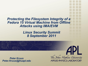 Protecting the Filesystem Integrity of a Fedora 15 VM from Offline