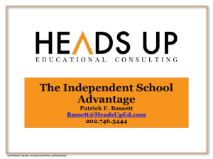 Independent School Advantage - Heads Up Educational Consulting