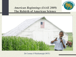 The Rebirth Of American Science