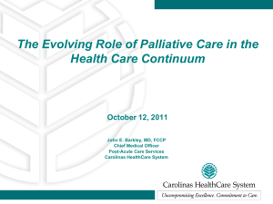 Definitions of Palliative Care - South Carolina Medical Association