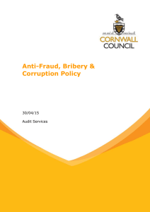 Anti-Fraud, Bribery and Corruption Policy