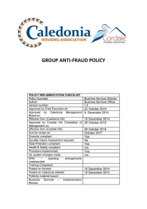 group anti-fraud policy - Caledonia Housing Association