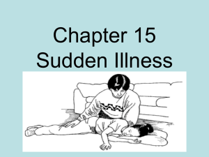 Chapter 15 Sudden Illness