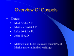 Gospel Of Luke - Come Study and Learn God's Will With Us