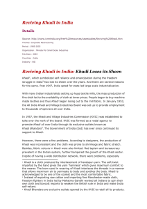 Reviving Khadi in India