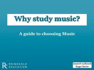 Why study music? - Rhinegold Education