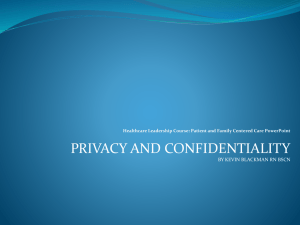 privacy and confidentiality pp