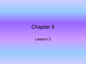 Chapter 6, lesson 3