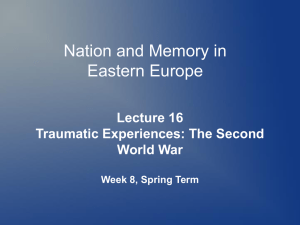 Nation and Memory in Eastern Europe (19th and 20th century