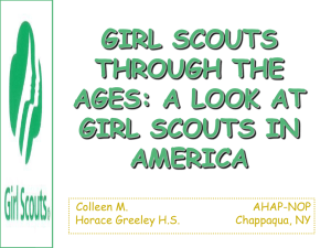 History of Girl Scouts and Roles of Women