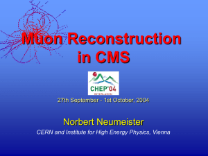 Muon Reconstruction in CMS - Delphi