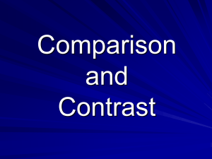 Comparison and Contrast