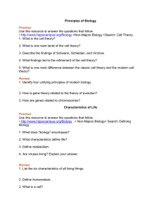 Principles of Biology Practice Use this resource to answer the