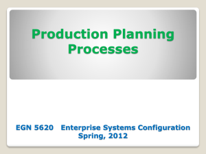 11. Production Planning Processes