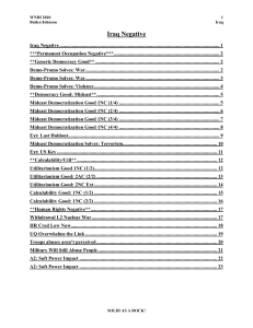 Iraq Critical Negative - Open Evidence Archive