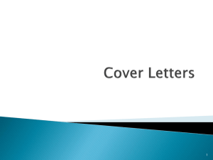 Cover Letters