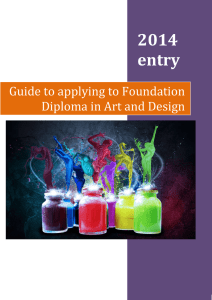 Guide to applying to Foundation Diploma in Art and Design 2014