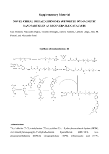 Supplementary Material NOVEL CHIRAL IMIDAZOLIDINONES