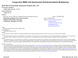 Cooperative MIMO with Randomized Distributed Spatial