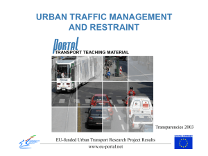 urban traffic management and restraint