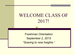 welcome class of 2013!