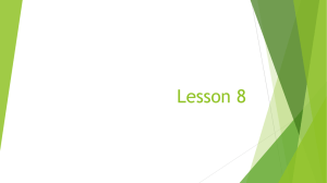 Lesson 8 PowerPoint