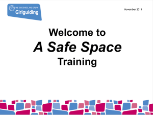 A Safe Space training PowerPoint