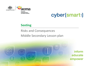 Sexting Middle Secondary Lesson Plan