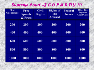 Court Cases Jeopardy