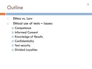 Ethical and Legal Issues