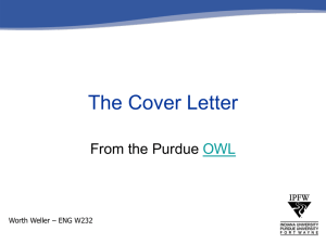 (Cover) Letters - Where can my students do assignments that