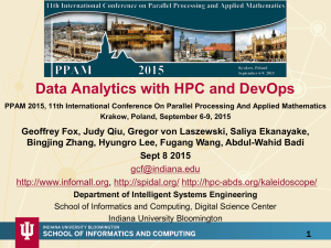 Data Analytics with HPC and DevOps